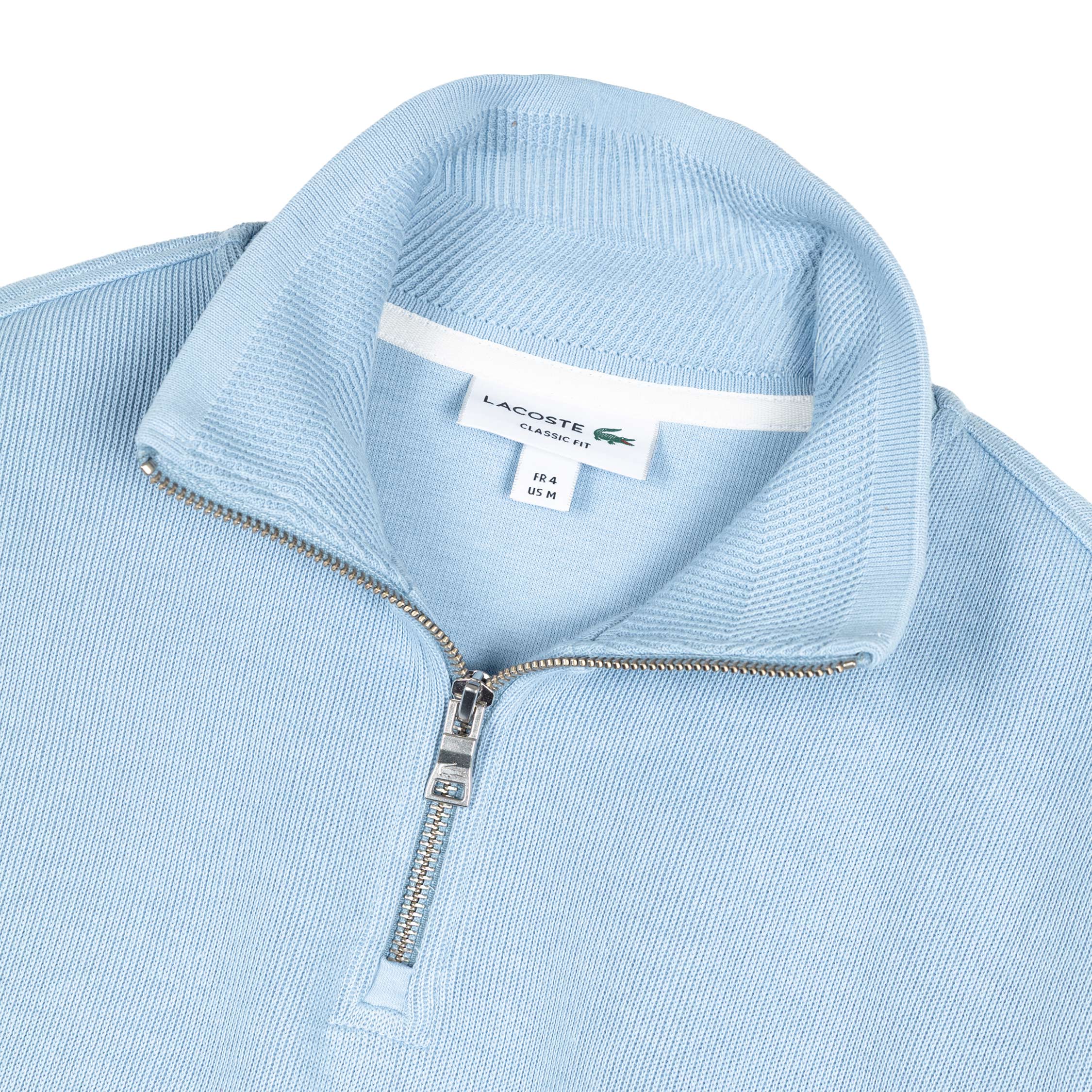 Lacoste Zippered Stand Up Collar Cotton Sweatshirt - Image 2